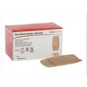 Cardinal Health - Med - C-BDP24XL - Adhesive Bandage, Sheer, soft, flexible plastic that blends evenly with many skin tones. Features a non-stick pad for comfort and absorption. Sterile, 2