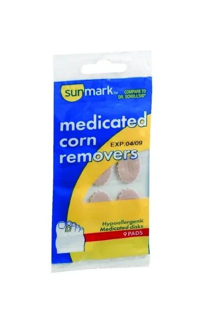 McKesson - sunmark - 01093904333 - Corn Remover sunmark Medicated Disc 9 per Pack
