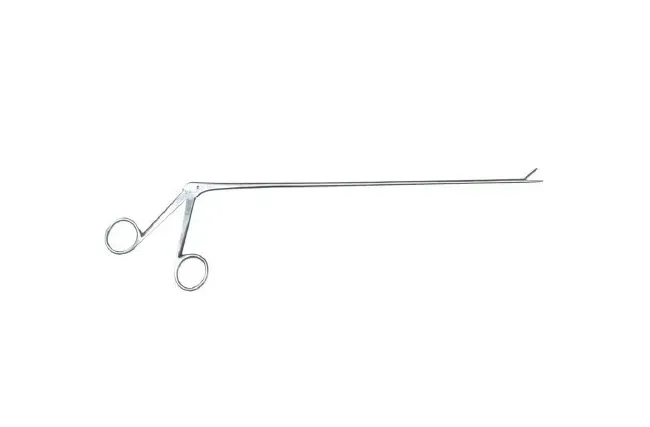 Medgyn Products - 030112-D - Foreign Body / Iud Removal Forceps Medgyn 8 Inch Length Metal Sterile Nonlocking Finger Ring Handle Hinged Serrated Alligator Jaws