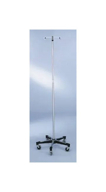 Blickman - 0537792000 - IV Stand, 2 Hook, 5 Leg Base On Casters (DROP SHIP ONLY)