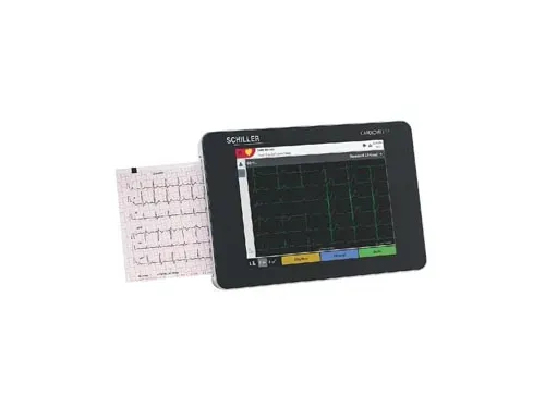 Schiller Americas - 0A.106000 - Cardiovit FT-1 ECG with ETM Interpretation Software, Includes: LCD Multi-Touch, Battery lasts up to 3hr, LAN, WLAN, USB Interfaces, Internal Memory, 12-Lead, Uses Z-fold paper  (Not Available for Sale into Canada) 