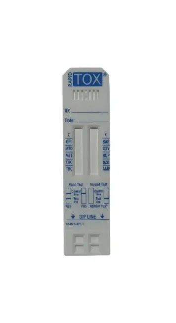 American Bio Medica - Rapid TOX - 10-10XT-030 - Drugs of Abuse Test Kit Rapid TOX AMP  BAR  BZO  COC  mAMP/MET  MTD  OPI300  PCP  PPX  THC 50 Tests CLIA Waived