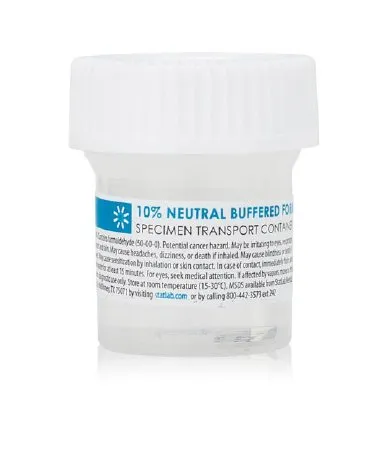 StatLab Medical Products - NB0115 - StatClick Prefilled Formalin Container StatClick 20 mL Fill in 40 mL (1.35 oz.) Screw Cap Warning Label NonSterile