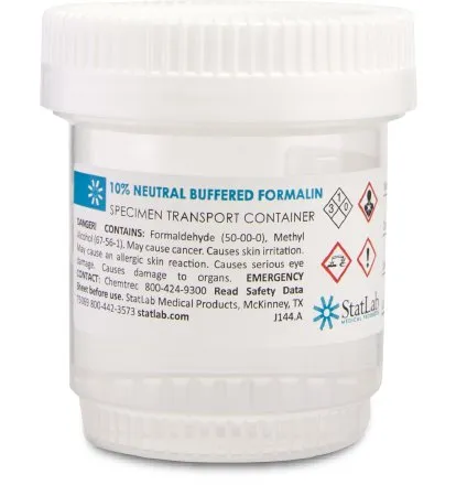 StatLab Medical Products - StatClick - NB0230 - Prefilled Formalin Container StatClick 30 mL Fill in 60 mL (2 oz.) Screw Cap Warning Label NonSterile