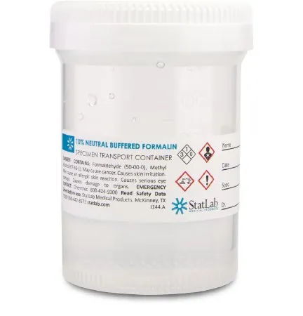 StatLab Medical Products - StatClick - NB0460 - Prefilled Formalin Container StatClick 60 mL Fill in 120 mL (4 oz.) Screw Cap Warning Label NonSterile
