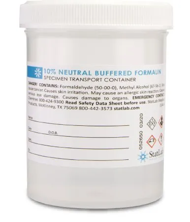 StatLab Medical Products - NB08120 - Prefilled Formalin Container 120 Ml Fill In 240 Ml (8 Oz.) Screw Cap Warning Label / Patient Information Nonsterile