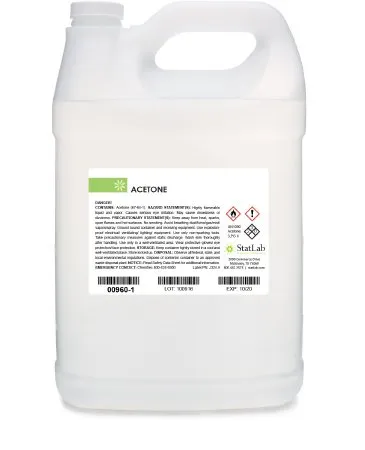 StatLab Medical Products - 00960-1 - Chemistry Reagent Acetone ACS Grade / Dehydrant >99% 1 gal.