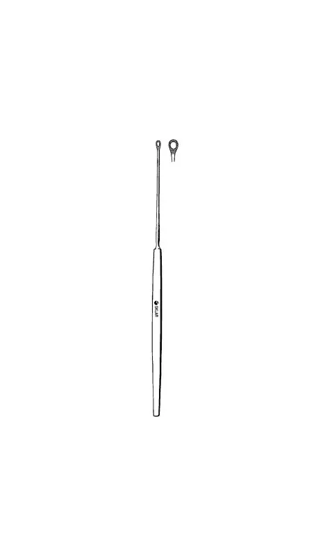 Sklar - 67-2526 - Ear Curette Sklar Shapleigh 6-1/4 Inch Length Flat Handle Size 2 Tip Straight Serrated Fenestrated Tip