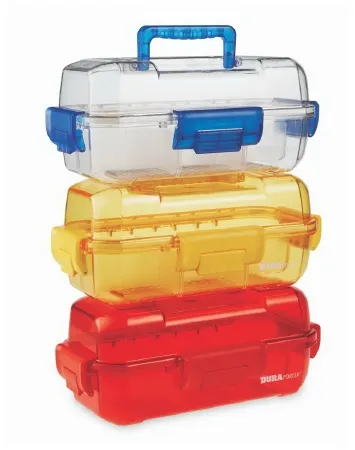 Fisher Scientific - Fisherbrand DuraPorter - 12006952 - Transport Box Fisherbrand Duraporter 17.14 X 20.95 X 38.73 Cm, Yellow For 13 And 16 Mm Tubes In A 72-place Rack