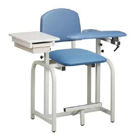 Clinton Industries - Lab X Series - 66022-3CM - Blood Drawing Chair Lab X Series Padded Flip Up Arm Country Mist