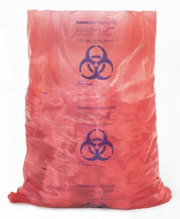Fisher Scientific - Fisherbrand - 22044565 - Biohazard Waste Bag Fisherbrand Red Bag Polyethylene 36 X 45 Inch
