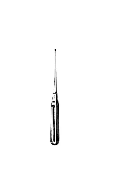 Sklar - 40-7380 - Endaural Curette Sklar Lempert 8 Inch Length Hollow Handle With Grooves Size 00000 Tip Straight Sharp Oval Cup Tip