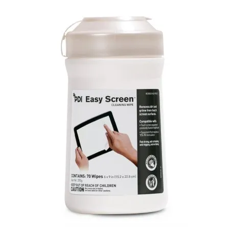 Professional Disposables - P03672 - Easy ScreenEasy Screen Surface Cleaner Premoistened Alcohol Based Manual Pull Wipe 70 Count Canister Alcohol Scent NonSterile