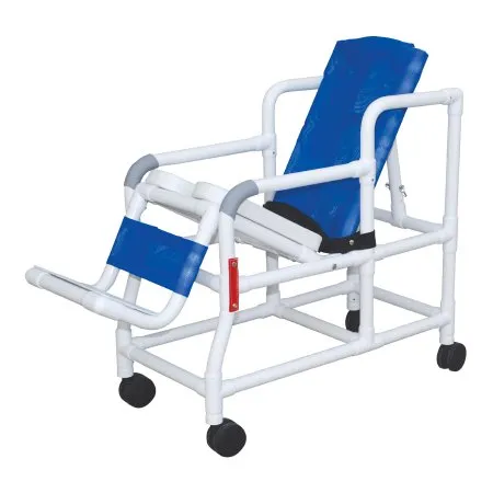 MJM International - Tilt-N-Space - 193-TIS-PED - Shower Chair Tilt-N-Space PVC Frame Reclining Backrest 175 lbs. Weight Capacity