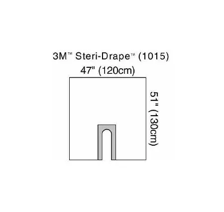 3M - 1015NSD - U-Drape, Non-Sterile Plastic, U-Slot Aperture with Adhesive