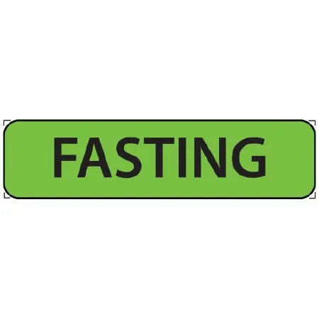 Precision Dynamics - MedVision - MV01FG6616 - Pre-printed Label Medvision Auxiliary Label Green Paper Fasting Black Safety And Instructional 5/16 X 1-1/4 Inch