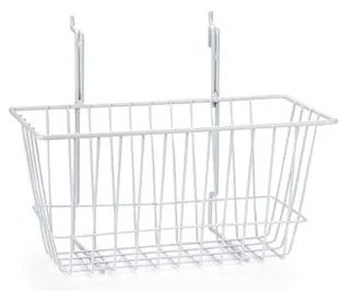 Market Lab - 3173 - Storage Basket White Wire 6 X 6 X 12 Inch