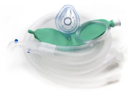 McKesson - 16-D72M - Mckesson Anesthesia Breathing Circuit Expandable Tube 72 Inch Tube Dual Limb Adult 3 Liter Bag Single Patient Use