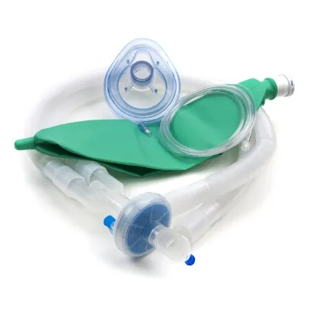 McKesson - 16-D96L - Mckesson Anesthesia Breathing Circuit Expandable Tube 96 Inch Tube Dual Limb Adult 3 Liter Bag Single Patient Use