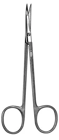 Sklar - 47-1257 - Scissors Sklar Shea 4-3/4 Inch Length Or Grade Stainless Steel Nonsterile Finger Ring Handle Curved Sharp Tip / Sharp Tip