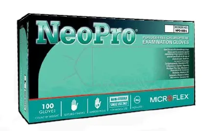 Fisher Scientific - NeoPro - 191203010C - Exam Glove Neopro Medium Nonsterile Polychloroprene Standard Cuff Length Textured Fingertips Green Chemo Tested