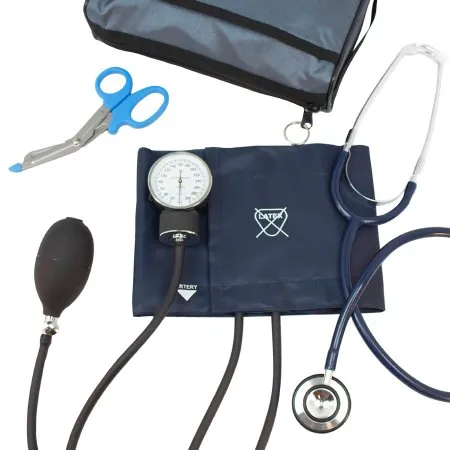 American Diagnostic - Proscope - 776-670-11ANFE - Reusable Aneroid / Stethoscope Set Proscope 23 to 33 cm Adult Cuff Dual Head General Exam Stethoscope Pocket Aneroid