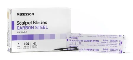 McKesson - 16-63711 - Brand Surgical Blade Brand Carbon Steel No. 11 Sterile Disposable Individually Wrapped