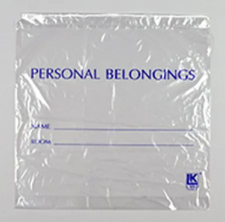 Elkay Plastics - PB20203DSC - Patient Belongings Bag 20 X 20 Inch LDPE Drawstring Closure Clear