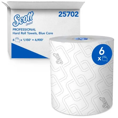 Kimberly Clark - 25702 - Scott Pro High Capacity Hard Roll Towels, 7&frac12;" x 1150 ft Roll,  White, 6 rl/cs
