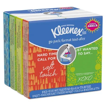 Kimberly Clark - Kleenex Pocket Pack - 46651 -   Facial Tissue White 8 3/5 X 8 3/10 Inch 10 Count