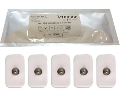 QRS Diagnostic - V100300 - Ecg Monitoring Electrode Foam Backing Snap Connector 5 Per Pack