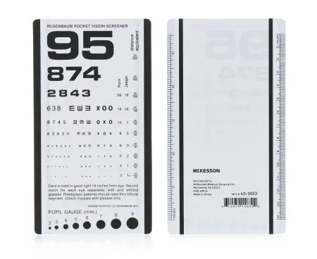 McKesson - 63-3053 - Eye Chart 14 Inch Distance Acuity Test