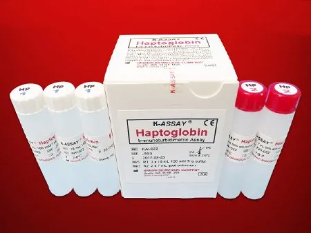 Kamiya Biomedical - K-ASSAY - KAI-022 - Reagent Kit K-ASSAY Anemia Assay Haptoglobin For Chemistry Analyzers 200 Tests 3 X 18 mL