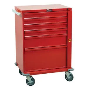Harloff - V-Series - V30-6B - Crash Cart V-series Steel Body And Drawers 22 X 29.5 X 40 Inch Red (4)-3 Inch, (1)-6 Inch, (1)-12 Inch Drawer Configuration, 16.75 X 23 Inch Internal Drawer