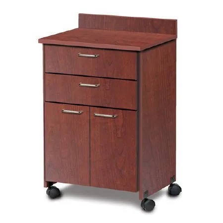 Clinton Industries - 8922-0GR-1GR-2GR-5C - Treatment Cabinet Mobile Laminate 2 Drawers 1 Shelf