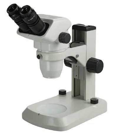 Accu-Scope - 3075 Zoom Stereo Series - 3075-LED - 3075 Zoom Stereo Series Microscope Binocular Head 0.67x To 4.5x Diffused Frosted Glass Stage Plate With Even Illumination