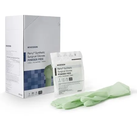 McKesson - 20-2080N - Perry Performance Plus Surgical Glove Perry Performance Plus Size 8 Sterile Polyisoprene Standard Cuff Length Smooth Green Chemo Tested