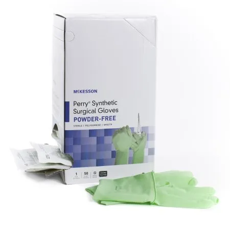 McKesson - 20-2090N - Perry Performance Plus Surgical Glove Perry Performance Plus Size 9 Sterile Polyisoprene Standard Cuff Length Smooth Green Chemo Tested