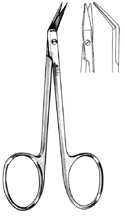 Sklar - 70-4260 - Nasal Scissors Sklar Converse 4-1/4 Inch Length Or Grade Stainless Steel Nonsterile Finger Ring Handle Angled Blunt Tip / Blunt Tip