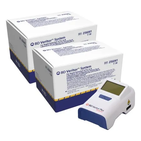 BD - 256073 - Respiratory Test Kit Bd Veritor Plus System Clinical Labs & Hospital Combo Influenza A + B 60 Tests Clia Non-waived