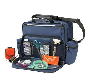 Hopkins Medical Products - Home Health Series - 0650CA-NV - Shoulder Bag Home Health Series Navy Blue 600D Waterproof Material 3-1/2 X 3-1/2 X 14 Inch