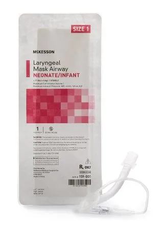 McKesson - 159-001 - Curved Laryngeal Mask 4 mL Cuff Size 1 Single Patient Use