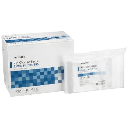 McKesson - From: 4578 To: 4589  Reclosable Bag  3 X 5 Inch Polyethylene Clear Zipper Closure