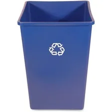 Rubrmdcomm - From: RCP395873BLU To: RCP395973BLU  Recycling Container, Square, Plastic, 35 Gal, Blue