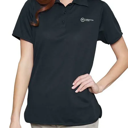 Fashion Seal Uniforms - 11143-3XL - Polo Shirt 3X-Large Black Short Sleeve Female