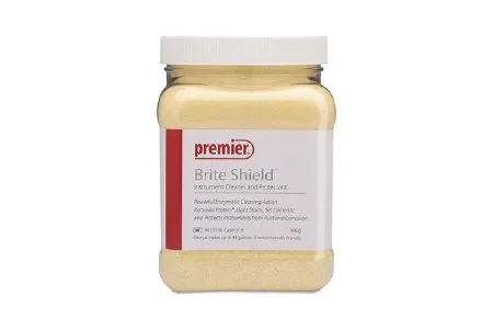Premier Dental Products - Brite Shield - 9011100 - Enzymatic Instrument Detergent Brite Shield Powder 800 Gram Jar Unscented