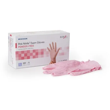 McKesson - From: 14-6NPNK2 To: 14-6NPNK8  Pink NitrileExam Glove  Pink Nitrile Small NonSterile Nitrile Standard Cuff Length Textured Fingertips Pink Not Rated