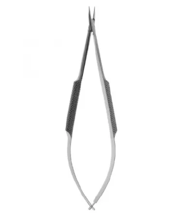 V. Mueller - OP7430-001 - Microsurgical Needle Holder 5-1/4 Inch Length Curved  Delicate Jaw Round Handle