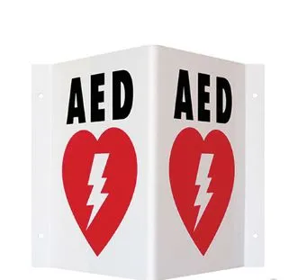 HeartStation - TSP - Wall Sign First Aid Sign Accuform Aed W/Symbol