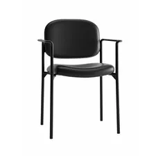Honcompany - From: BSXVL616SB11 To: BSXVL616VA90  Vl616 Stacking Guest Chair With Arms, Black Seat/Black Back, Black Base